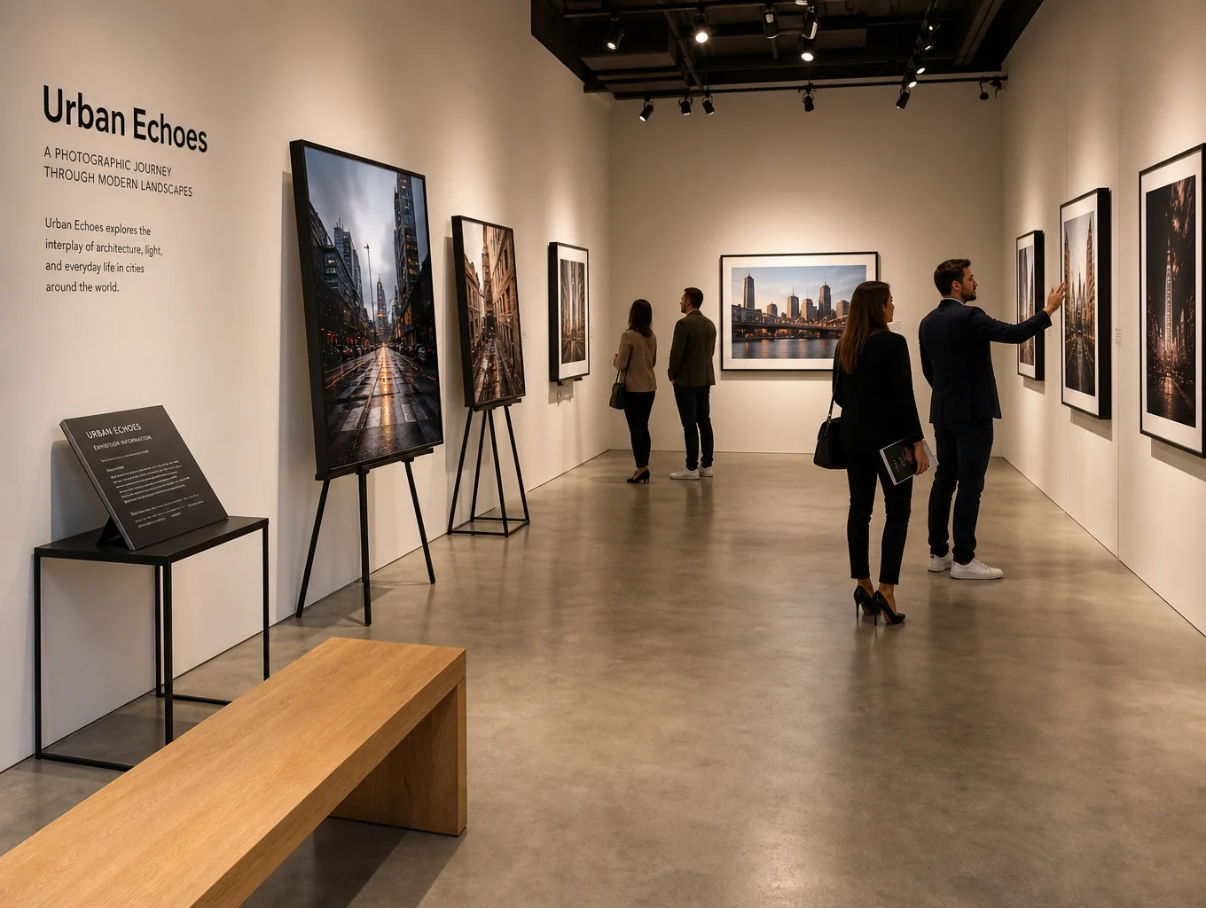 Gallery exhibition of landscape photography