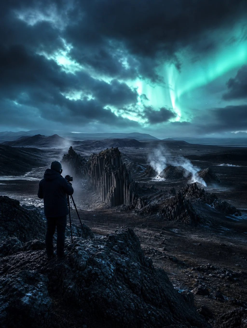 Photographer capturing landscape in Iceland